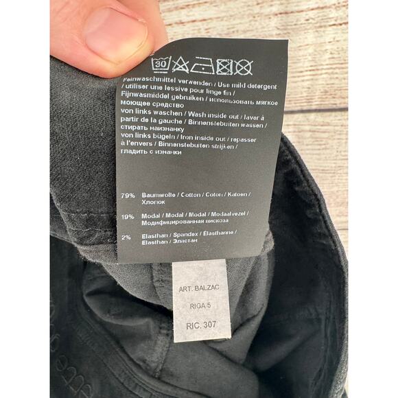 Annette Gortz Germany Velvet Stretch Pants Womens 38/US 8 Black - Picture 9 of 11